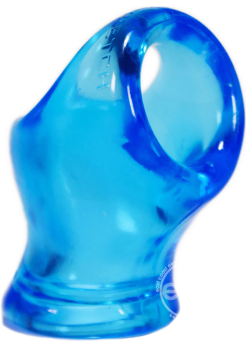 Oxballs Unit X Stretch Cockring With Ball Stretcher Ice Blue 3 Inch - Image 3