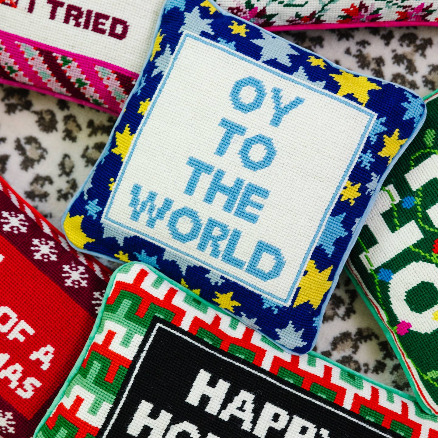 Oy Needlepoint Pillow - Image 3