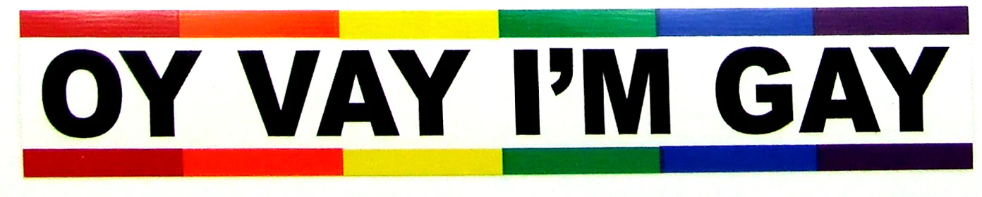 OY VAY I'M GAY VINTAGE BUMBER STICKER - Image 2