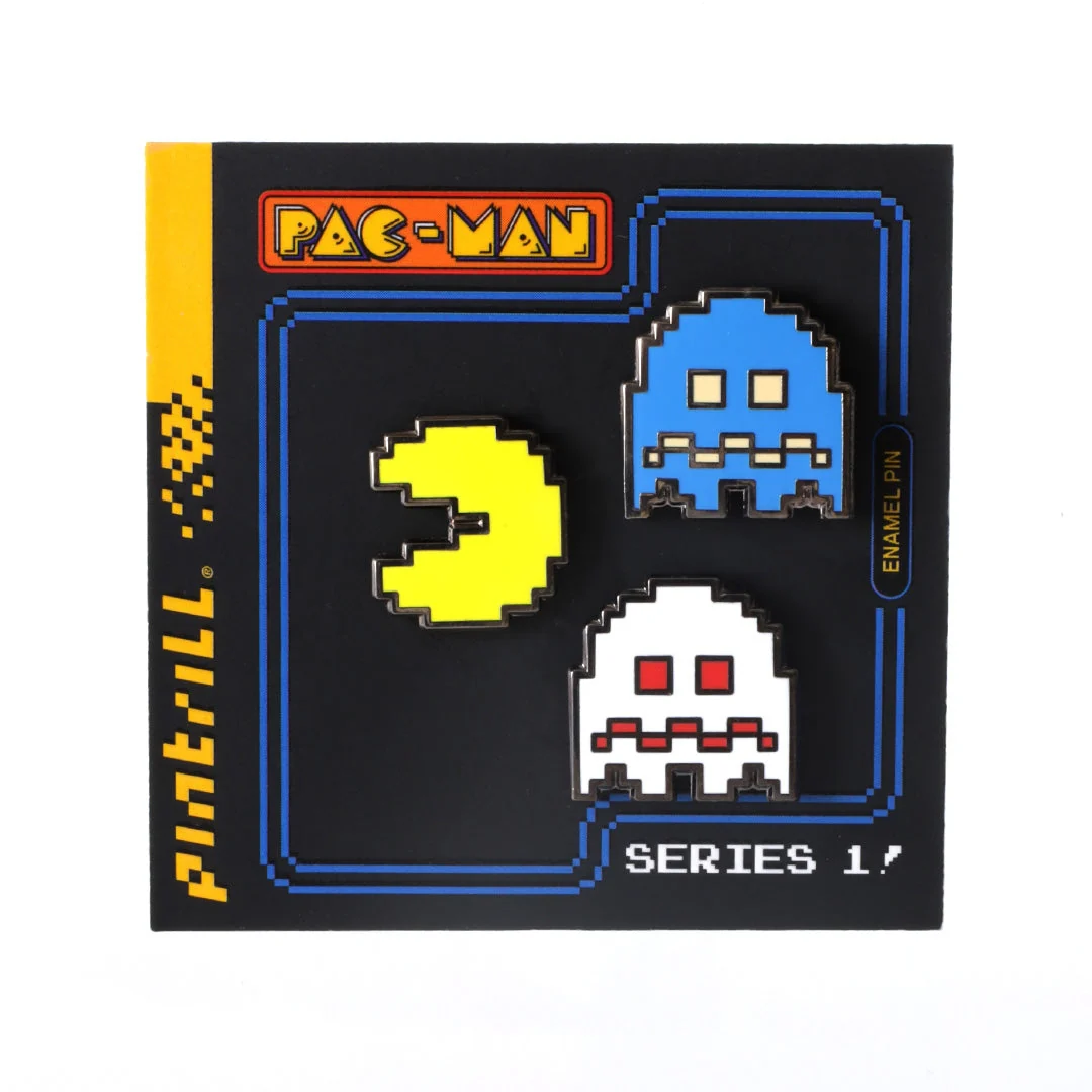 Pac-Man + White Ghost Pin Set - Image 2