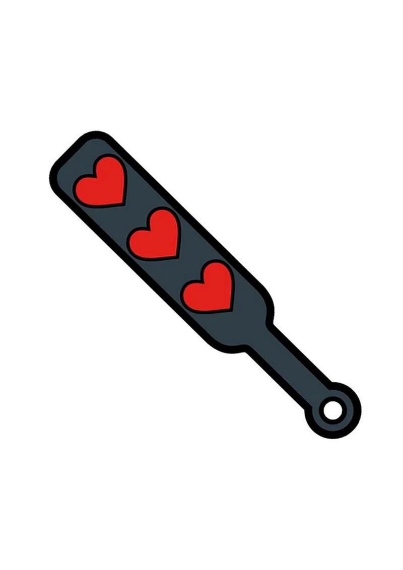 Paddle Hearts Enamel Pin - Image 2