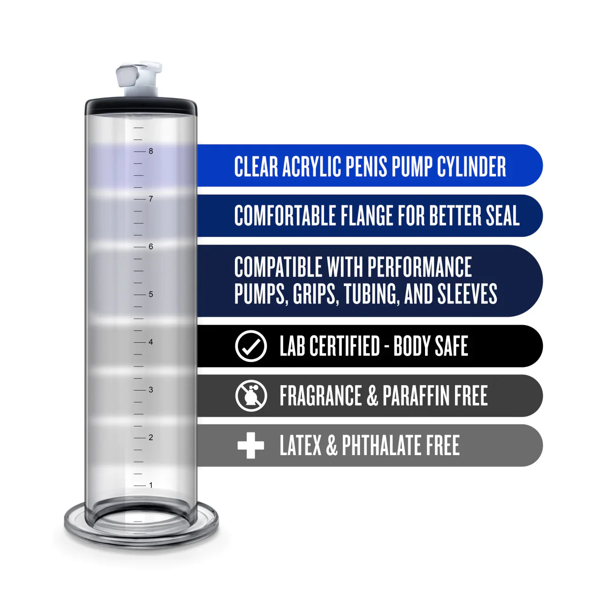 Performance - 9 Inch x 1.75 Inch Penis Pump Cylinder - Clear - Image 2