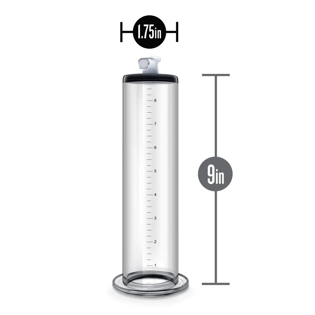 Performance - 9 Inch x 1.75 Inch Penis Pump Cylinder - Clear - Image 3
