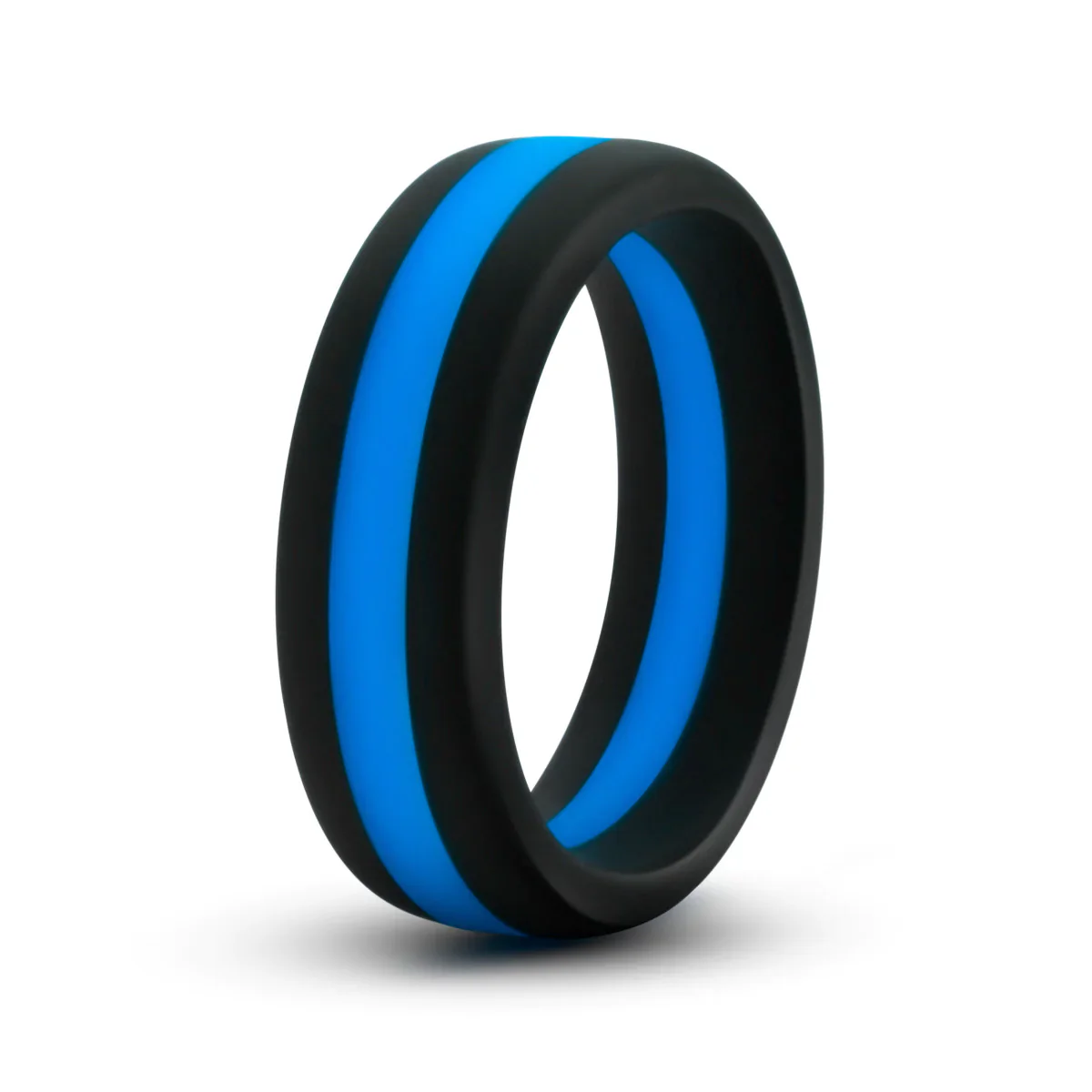 Performance Pro: Blue & Black Penis Ring - Image 6