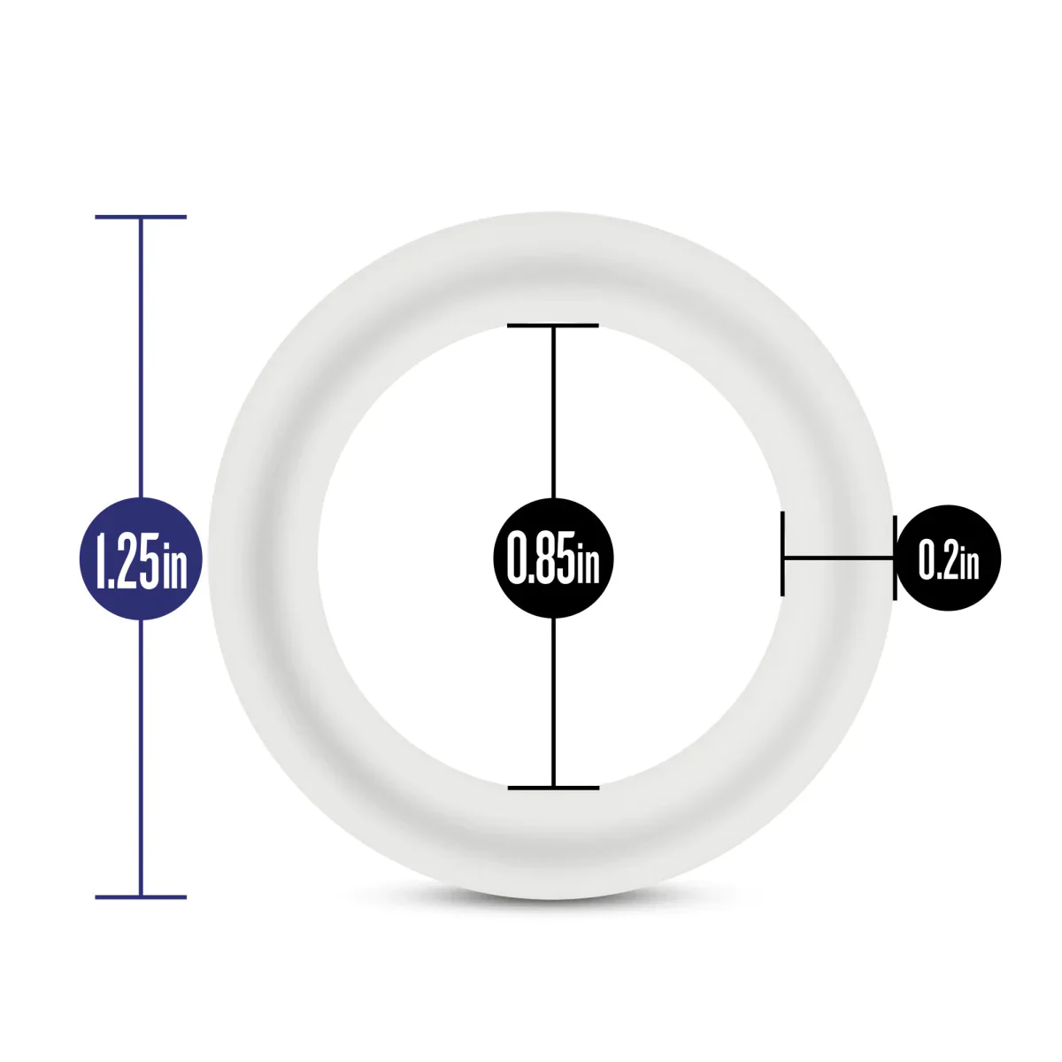 Performance VS2: Glow In The Dark White Small Penis Rings 3-Pack - Image 2