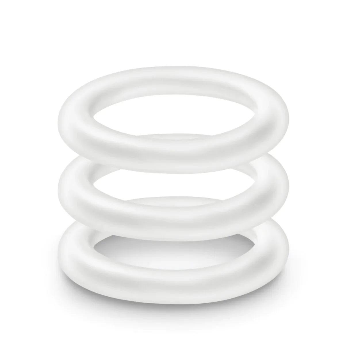 Performance VS2: Glow In The Dark White Small Penis Rings 3-Pack - Image 3