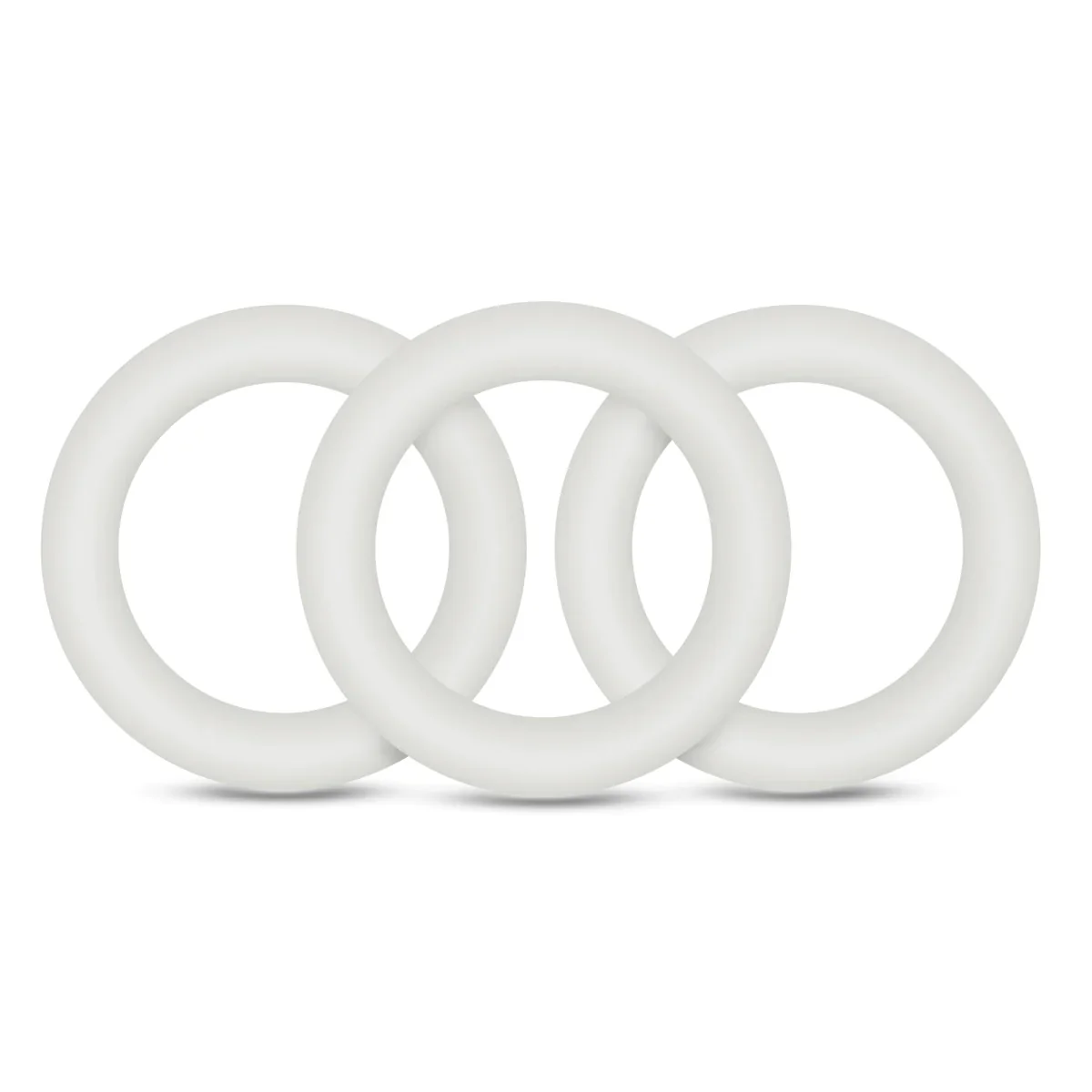Performance VS2: Glow In The Dark White Small Penis Rings 3-Pack - Image 4