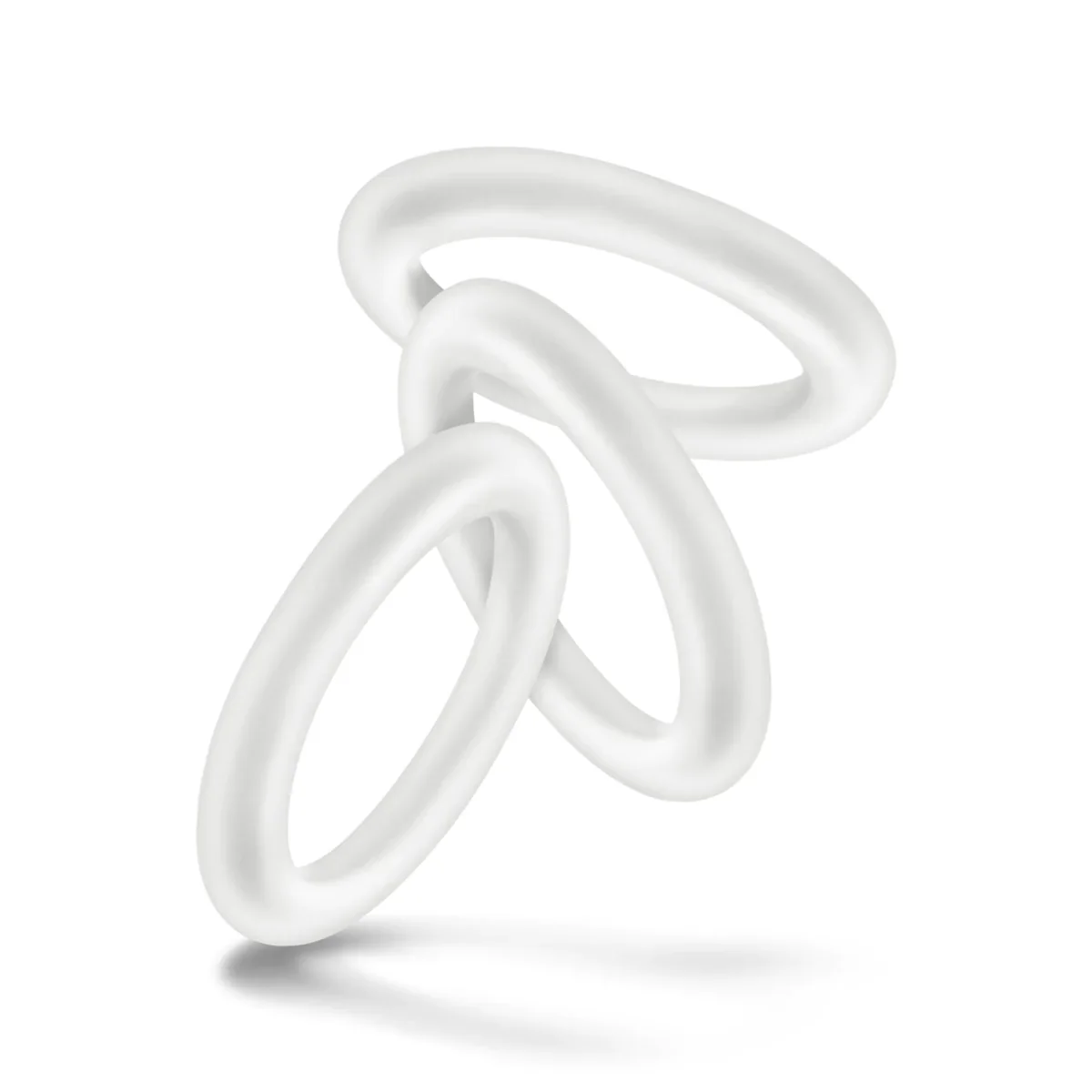 Performance VS2: Glow In The Dark White Small Penis Rings 3-Pack - Image 8