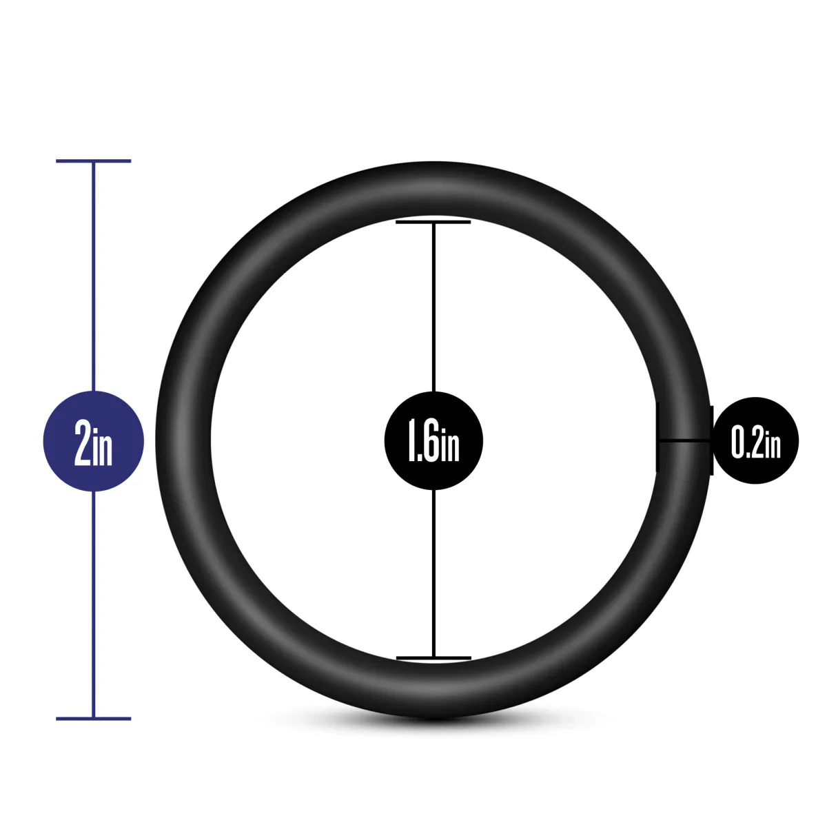Performance VS3 Pure Premium Silicone Cock Rings LARGE - 3 Pack - Image 2