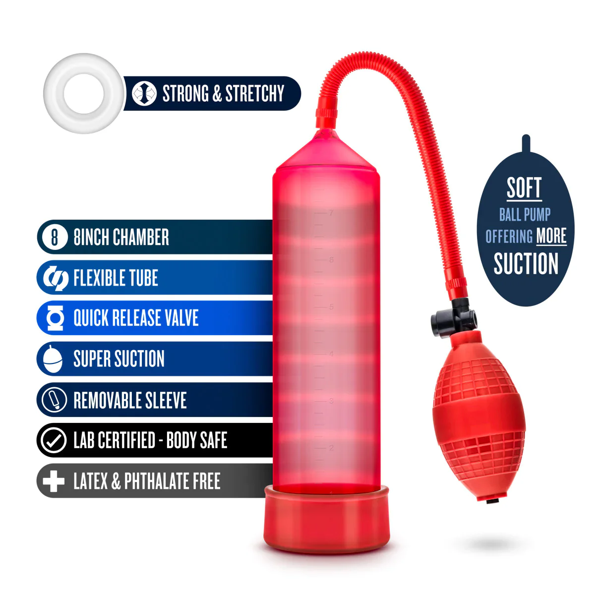 Performance VX101 Beginner's Male Enhancement Red Penis Pump - Image 2