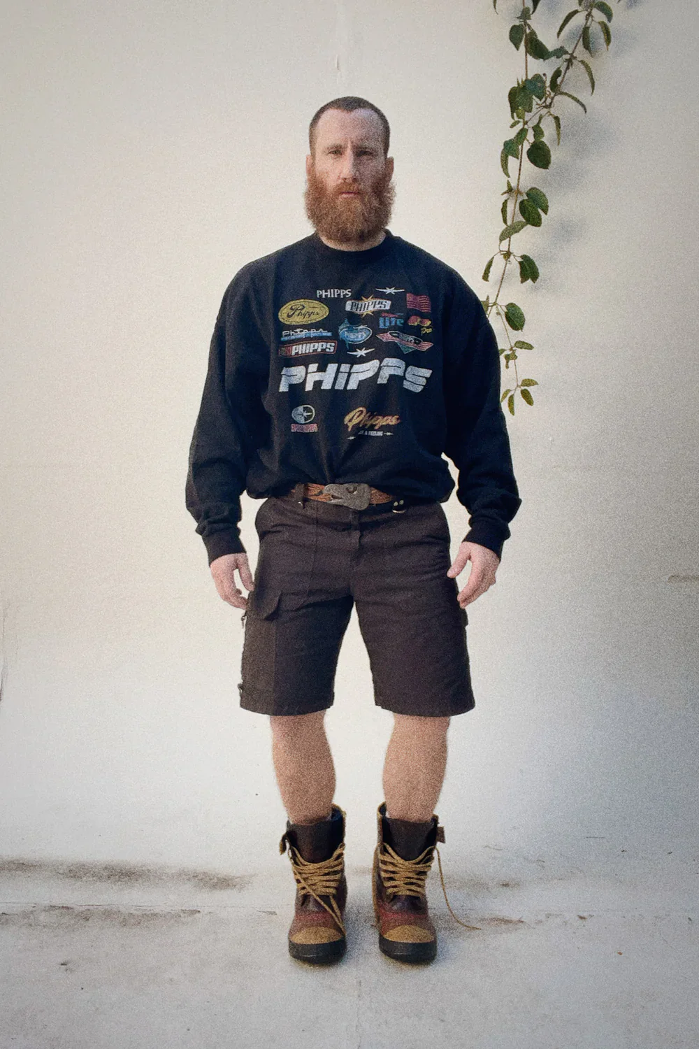 PHIPPS HARD WORK SHORTS BEAR BLACK - Image 2