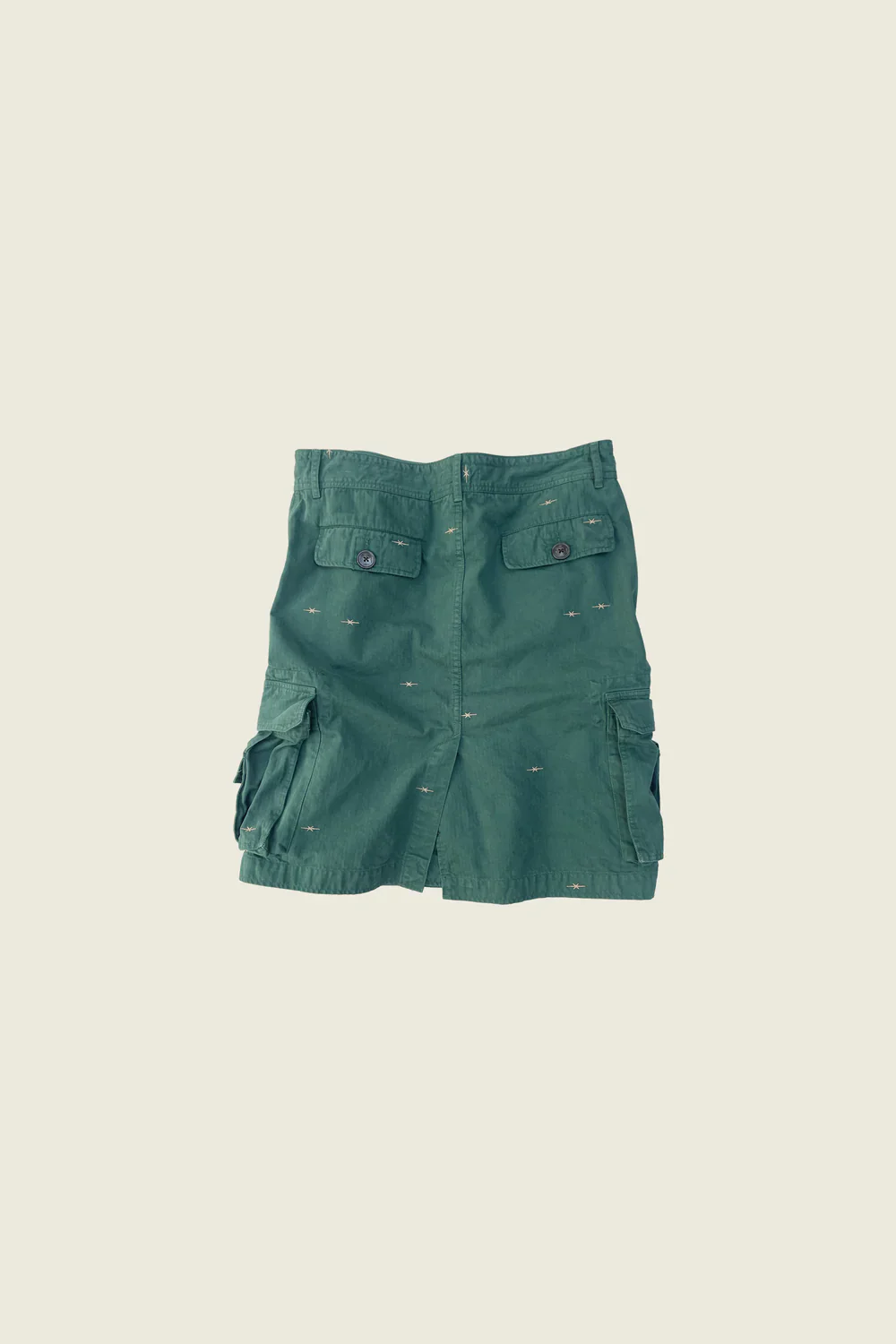 PHIPPS STAR EMBROIDERED CARGO SKIRT GREEN - Image 2