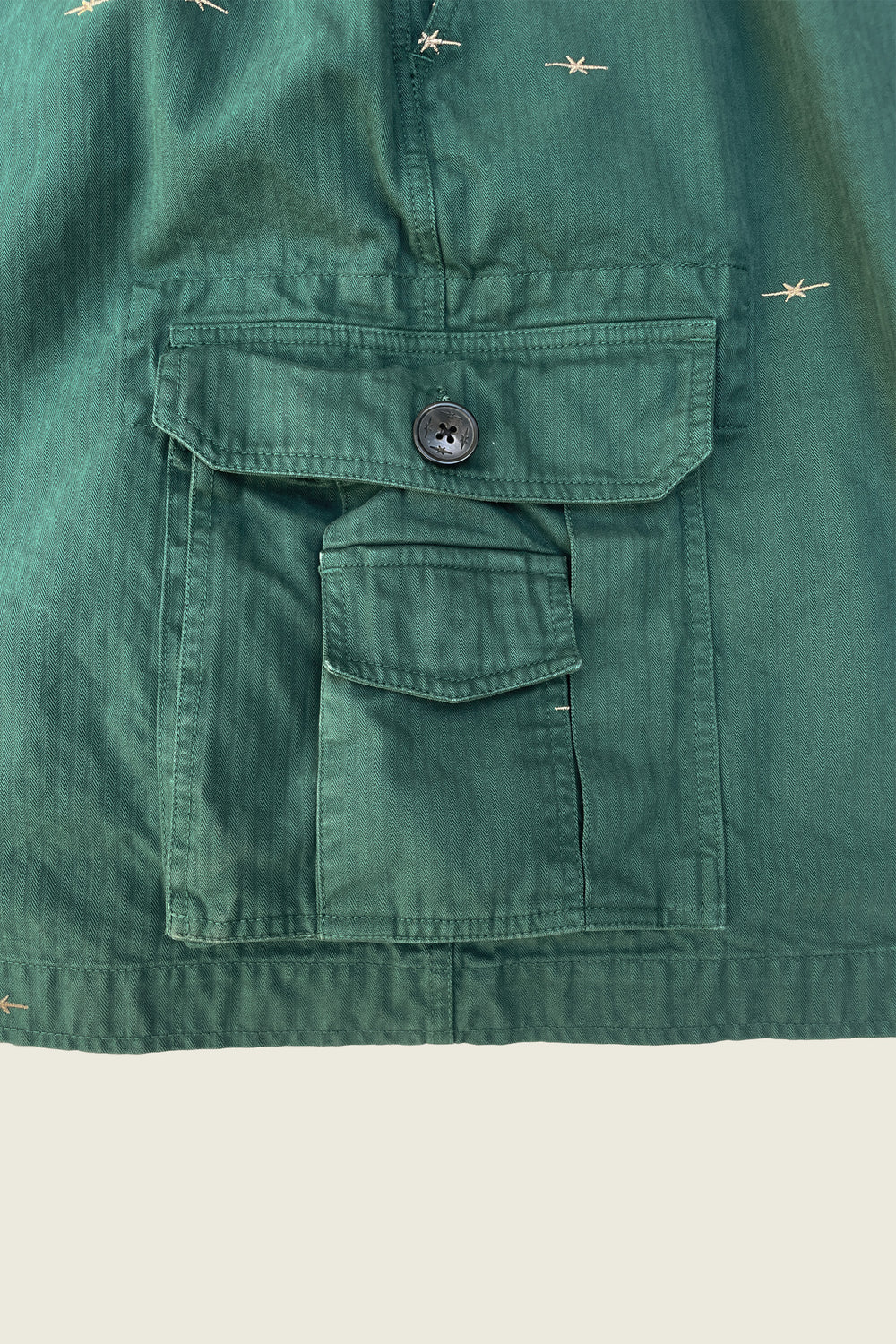 PHIPPS STAR EMBROIDERED CARGO SKIRT GREEN - Image 3