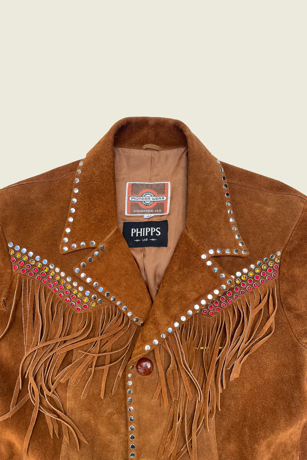 PHIPPS STUDDED FRINGE JACKET - L - Image 4