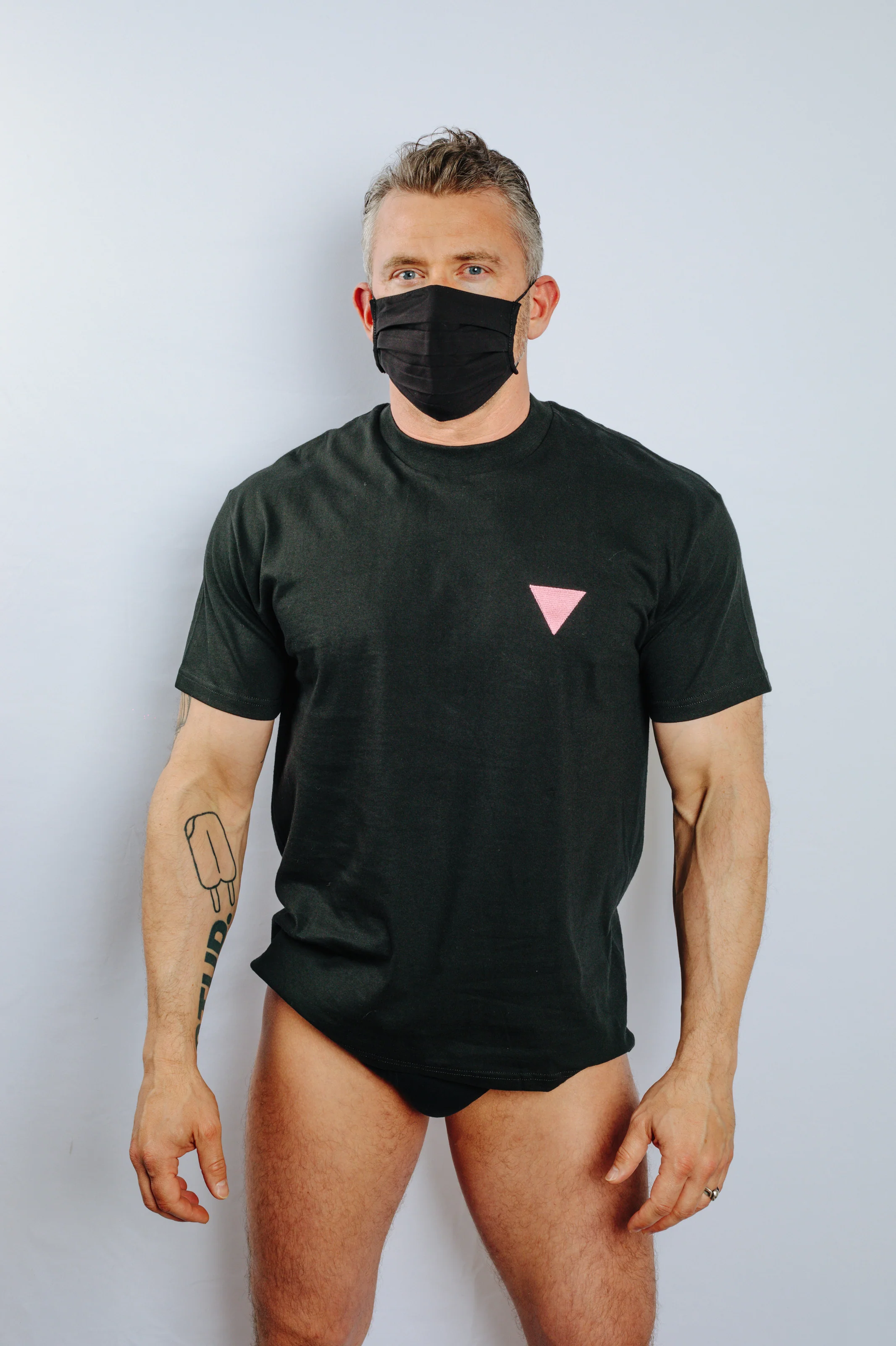 Pink Triangle T-Shirt (Available in Black or White) - Image 4