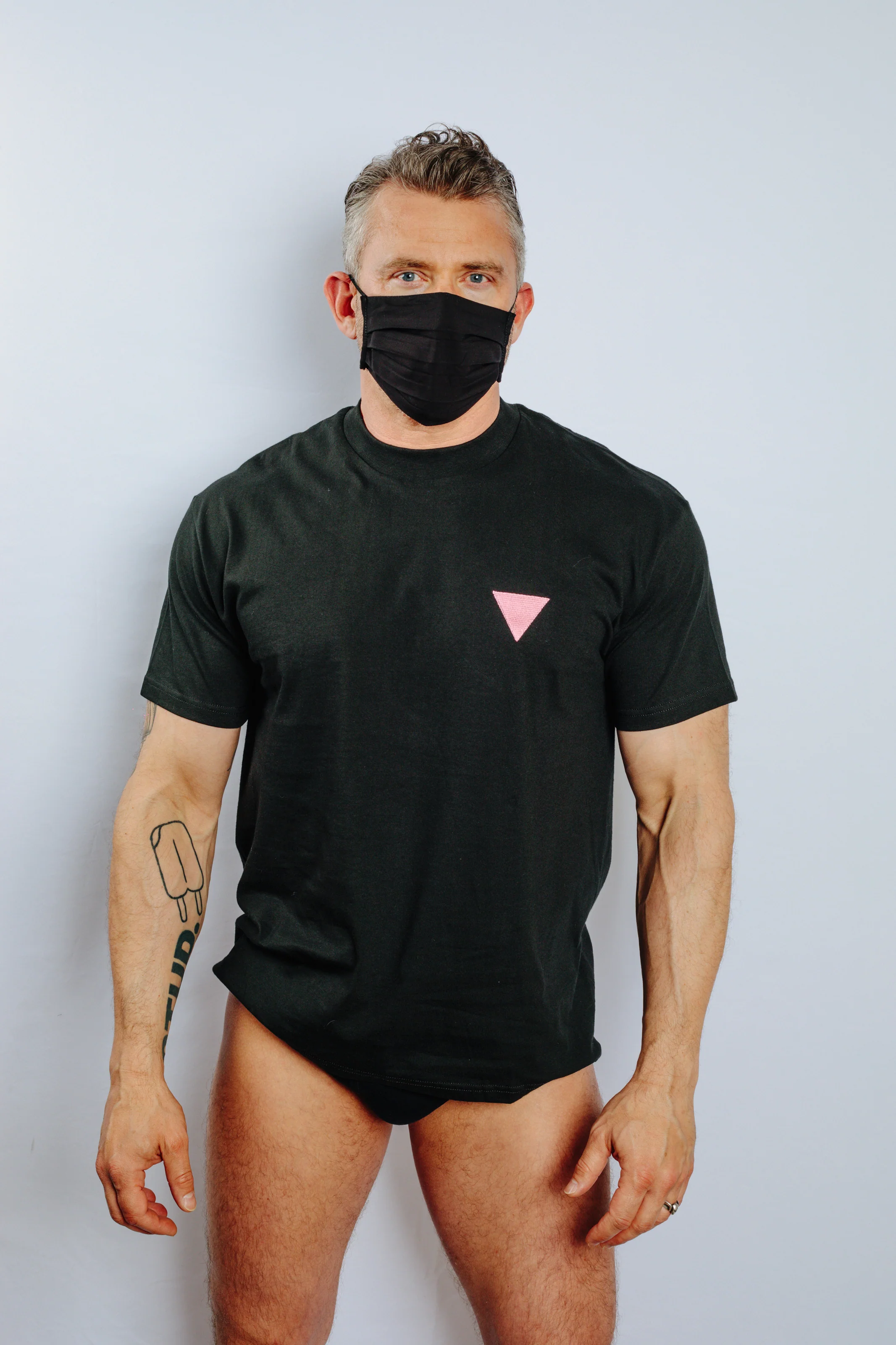 Pink Triangle T-Shirt (Available in Black or White) - Image 5