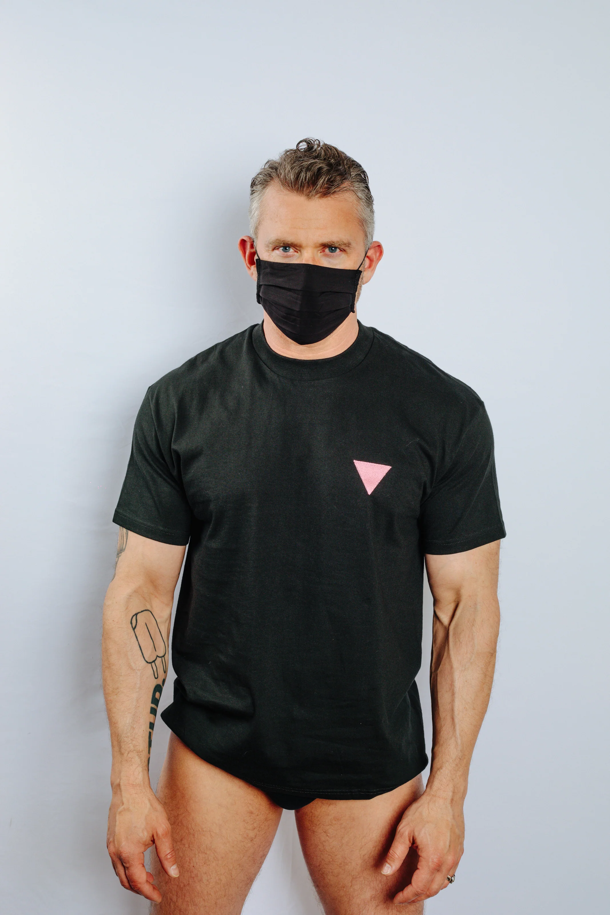 Pink Triangle T-Shirt (Available in Black or White) - Image 6