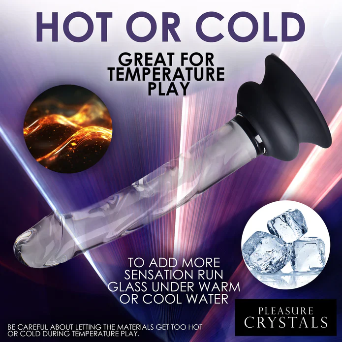 Pleasure Crystals 7" Glass Dildo W/ Silicone Base - Image 5