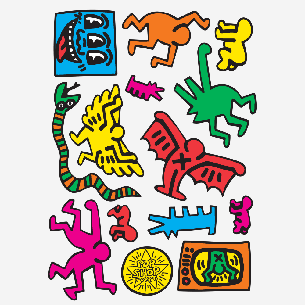 Pop Shop Tokyo By Keith Haring - Sheet of 15 Kiss-Cut Stickers - Image 2