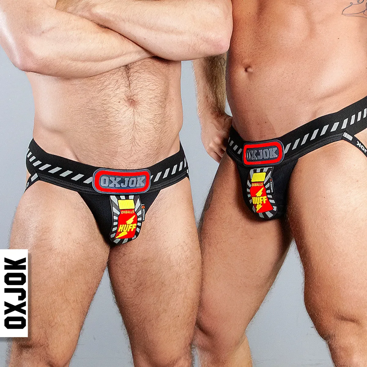 Oxballs Popper Jock 3D Rubber Huffer Jock - Black/Red - Image 3