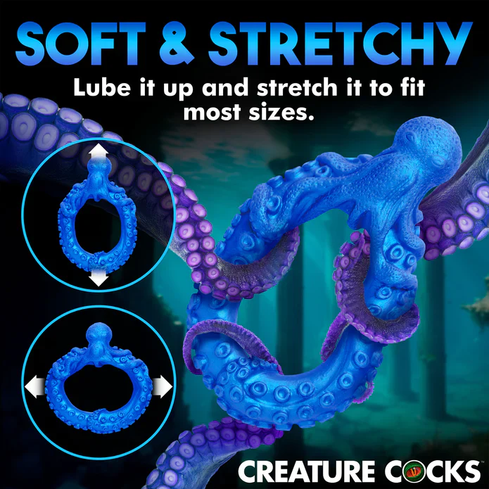 Creature Cocks Poseidon's Octo-Ring Silicone Cock Ring - Image 8