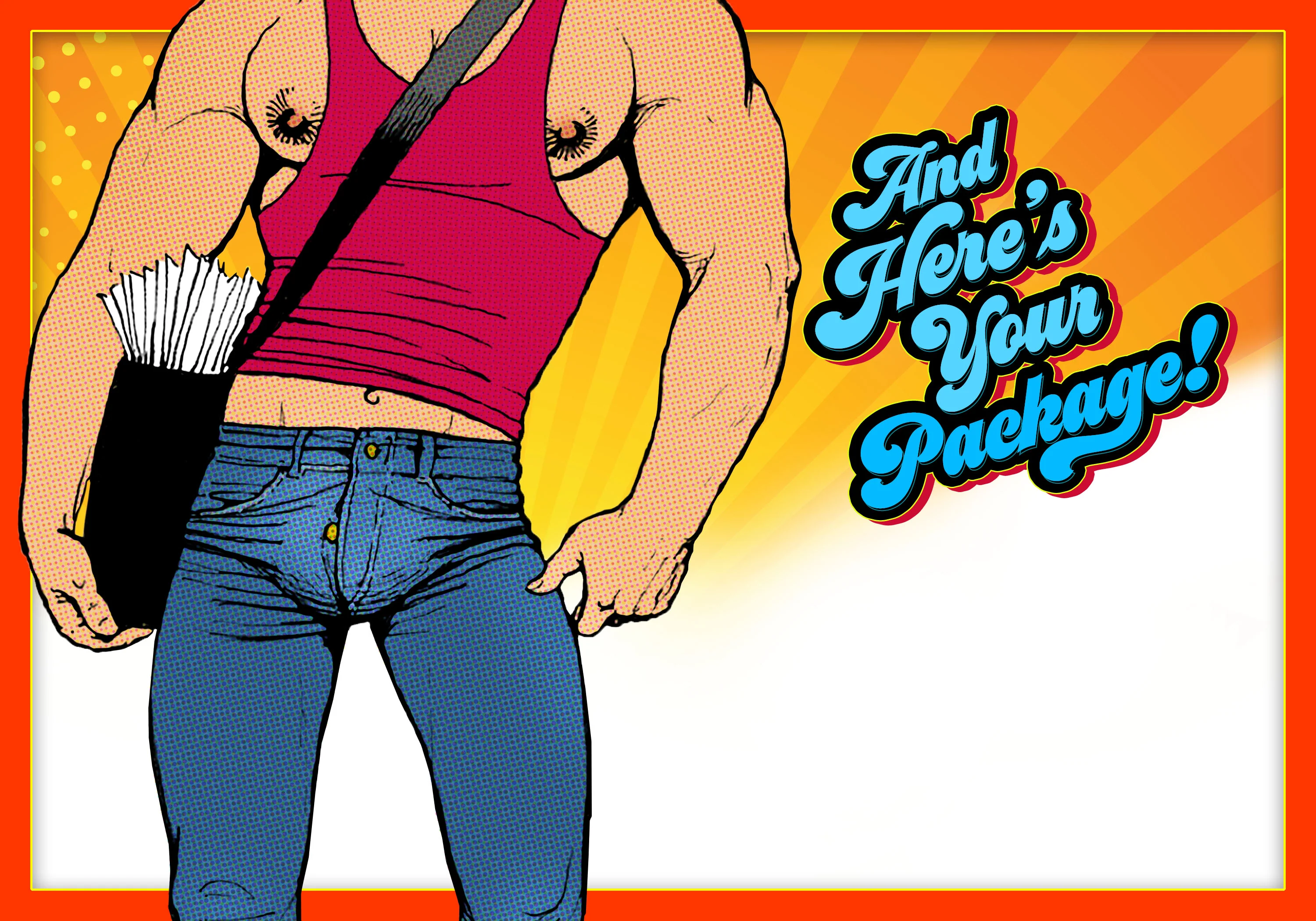 Postman Package Tom of Finland Birthday Card - Image 6