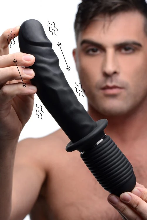 Power Pounder Vibrating and Thrusting Silicone Dildo - Image 8