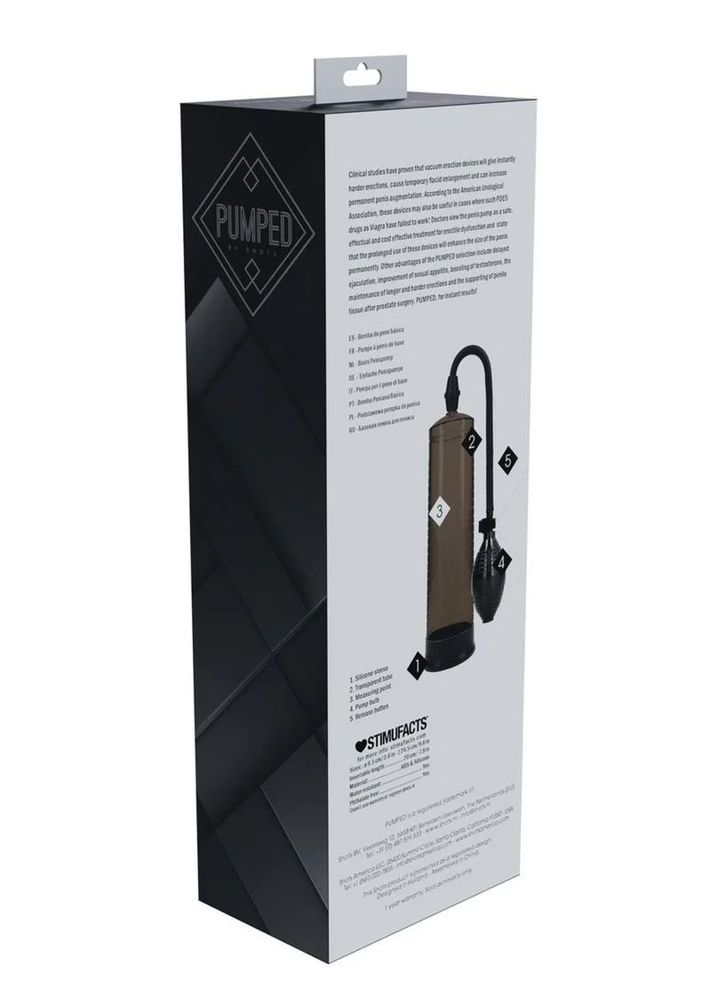 Pumped Basic Pump 1 Water Resistant Silicone Penis Pump - Black - Image 3