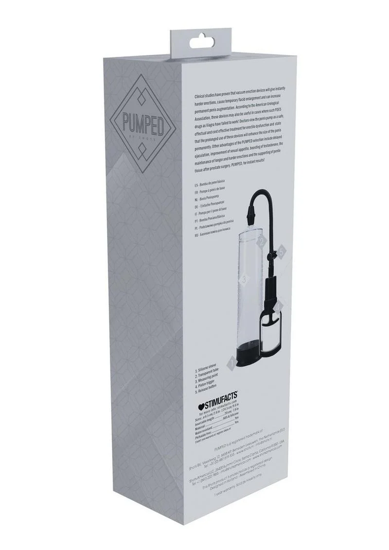Pumped Basic Pump 2 Water Resistant Silicone Penis Pump - Clear - Image 3