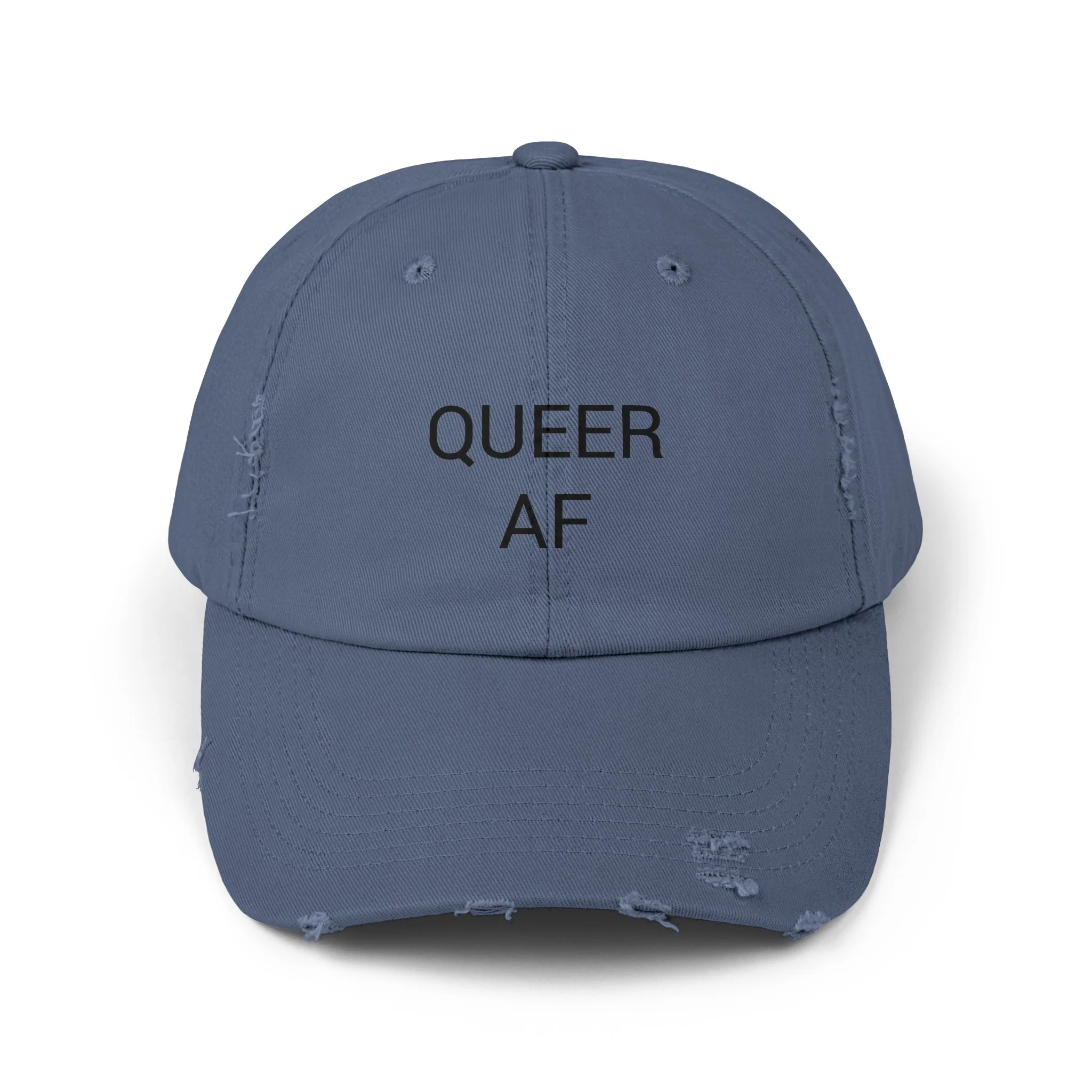 QUEER AF Distressed Cap in 6 colors - Image 5