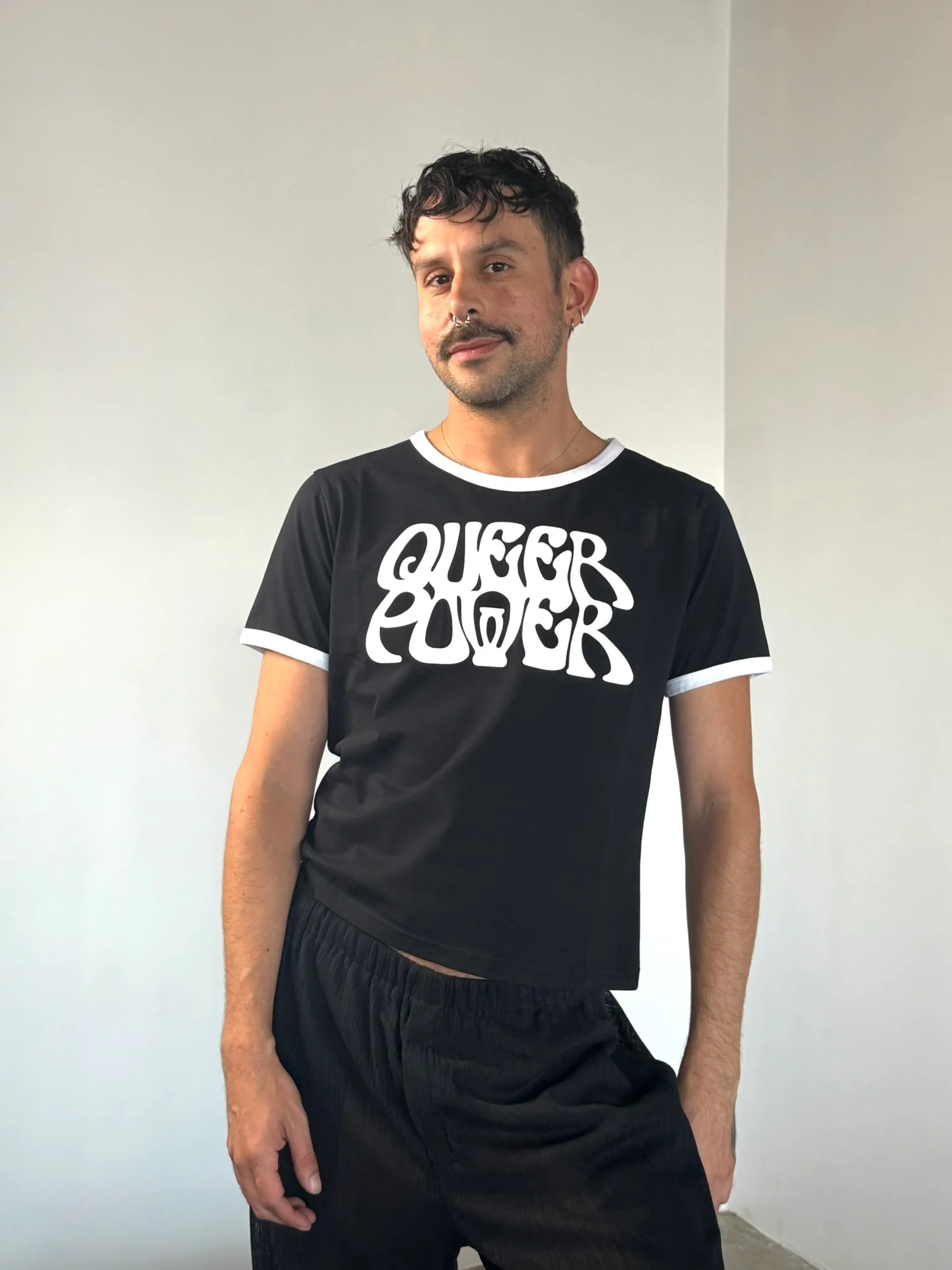 Queer Power T-Shirt in Black / White by LUDOVIC DE SAINT SERNIN - Image 2