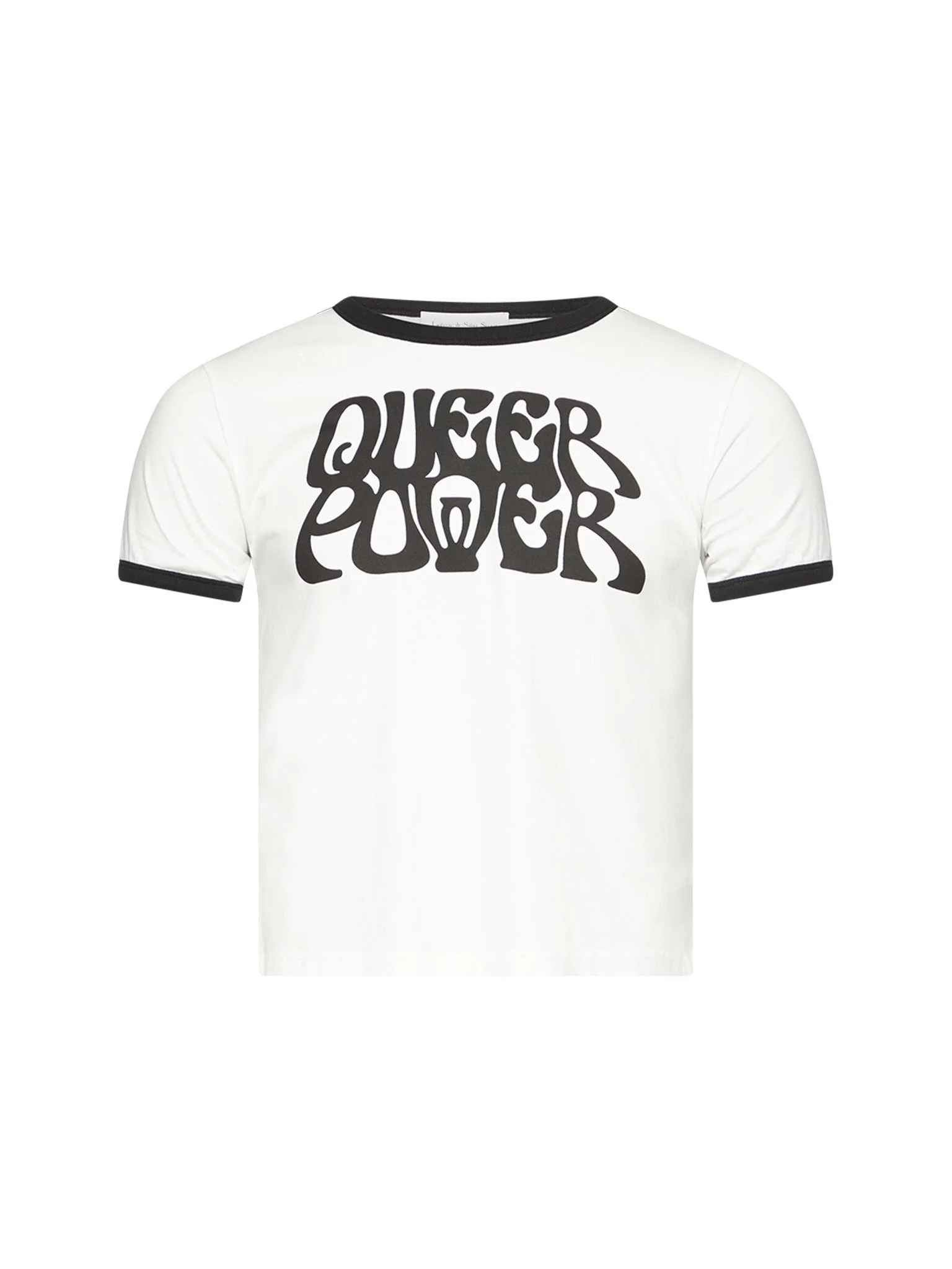 Queer Power T-Shirt in White / Black by LUDOVIC DE SAINT SERNIN - Image 2