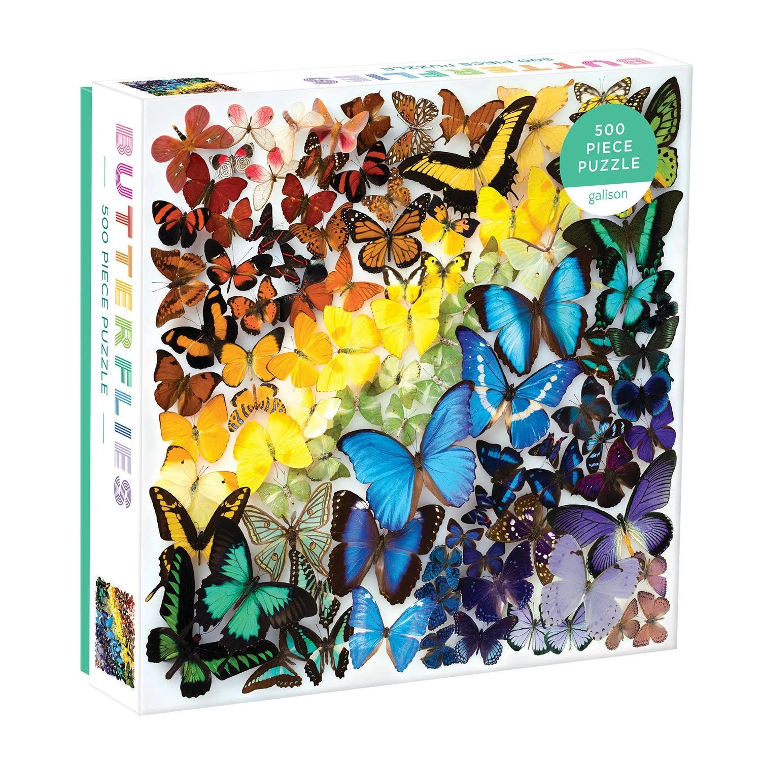 Rainbow Butterflies 500 Piece Jigsaw Puzzle - Image 2