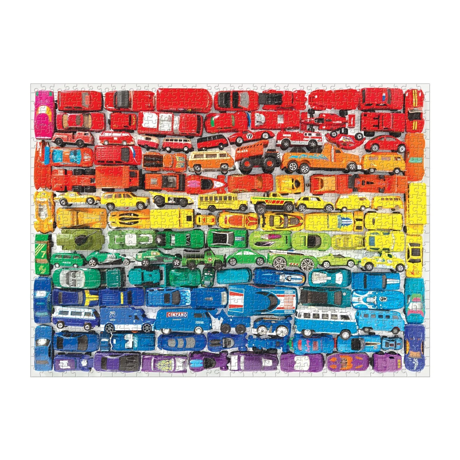 Rainbow Toy Cars 1000 Piece Jigsaw Puzzle - Image 2