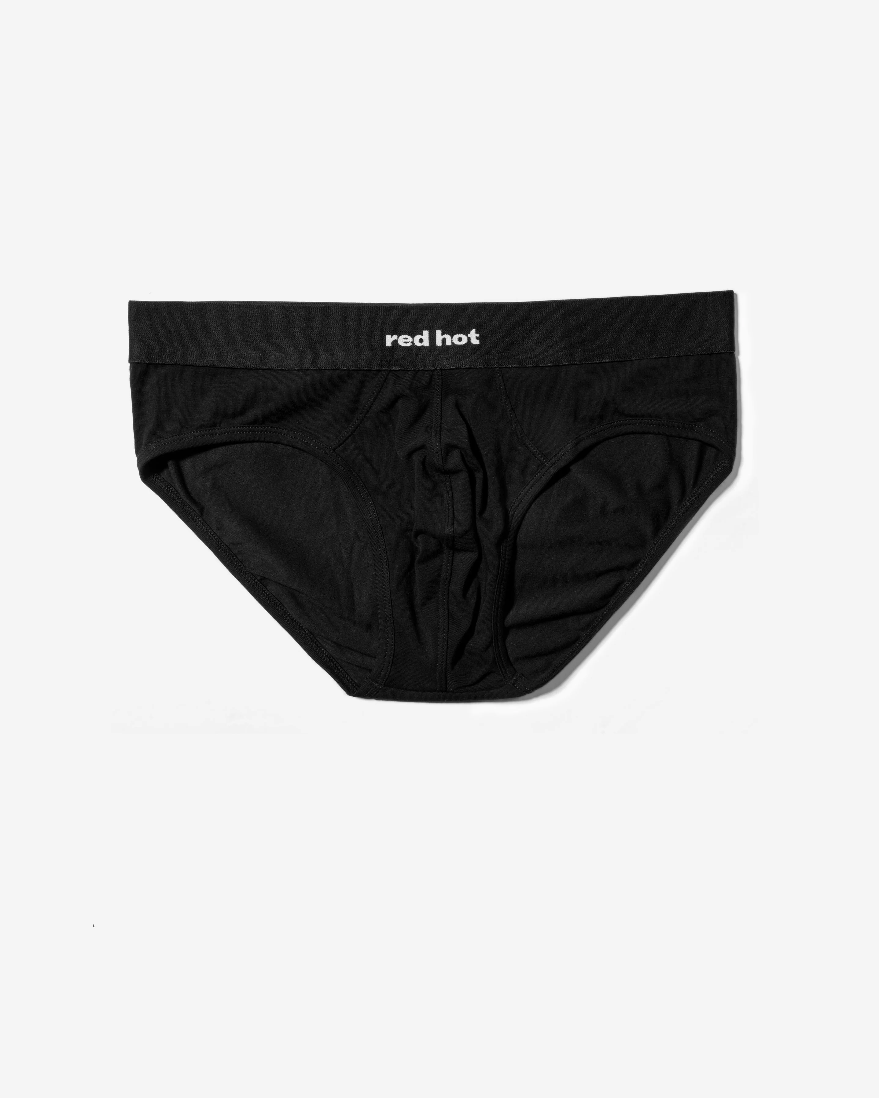 RED Hot Hip Brief Mono-Tone in Black - Image 2