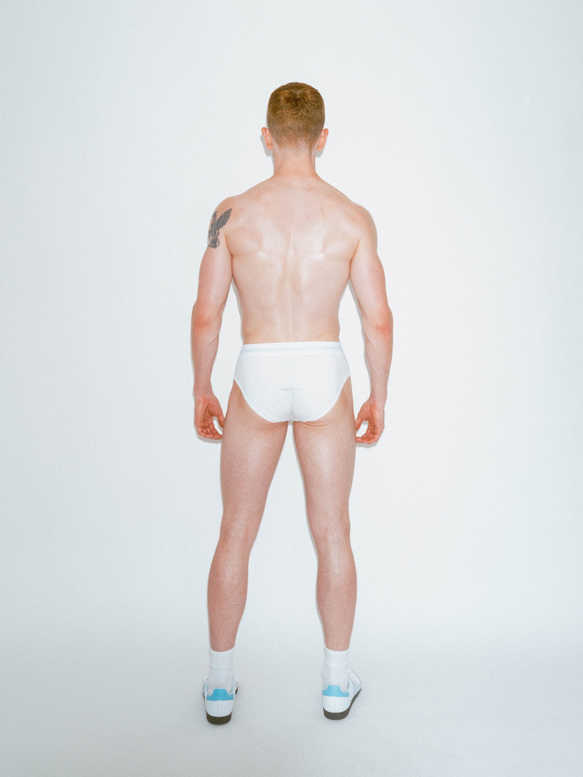 RED Hot Hip Brief Mono-Tone in White - Image 5