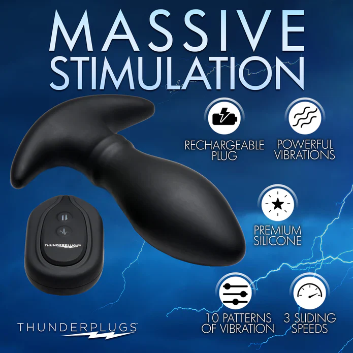 Rim Slide 10X Sliding Ring Silicone Butt Plug W/ Remote - Image 3