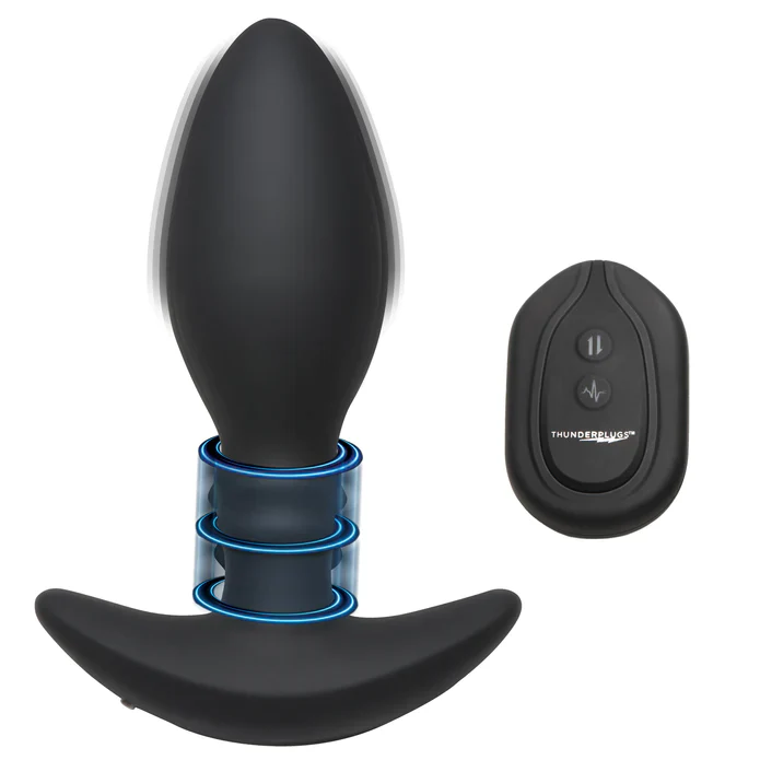 Rim Slide 10X Sliding Ring Silicone Butt Plug W/ Remote - Image 5