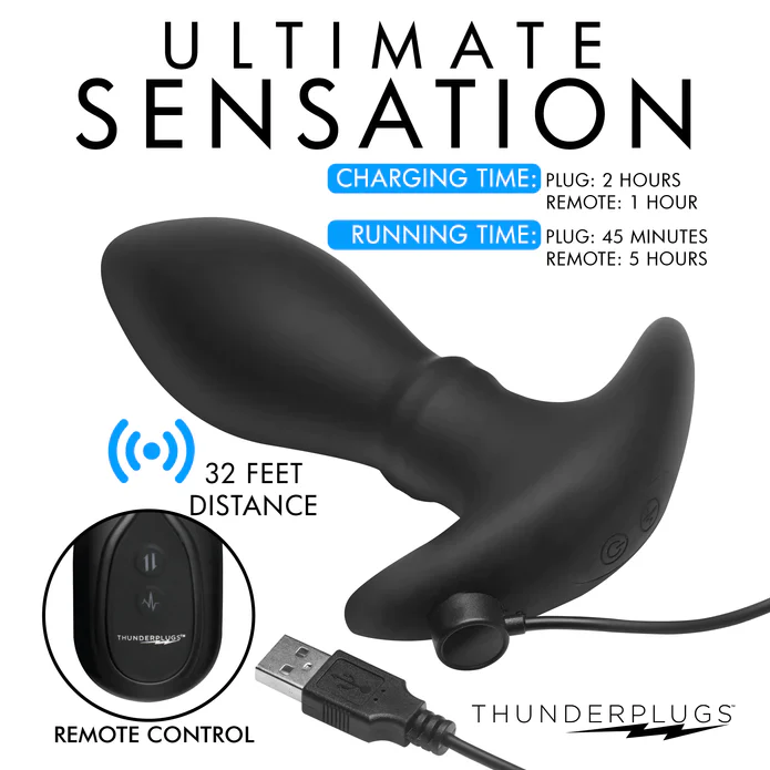 Rim Slide 10X Sliding Ring Silicone Butt Plug W/ Remote - Image 8
