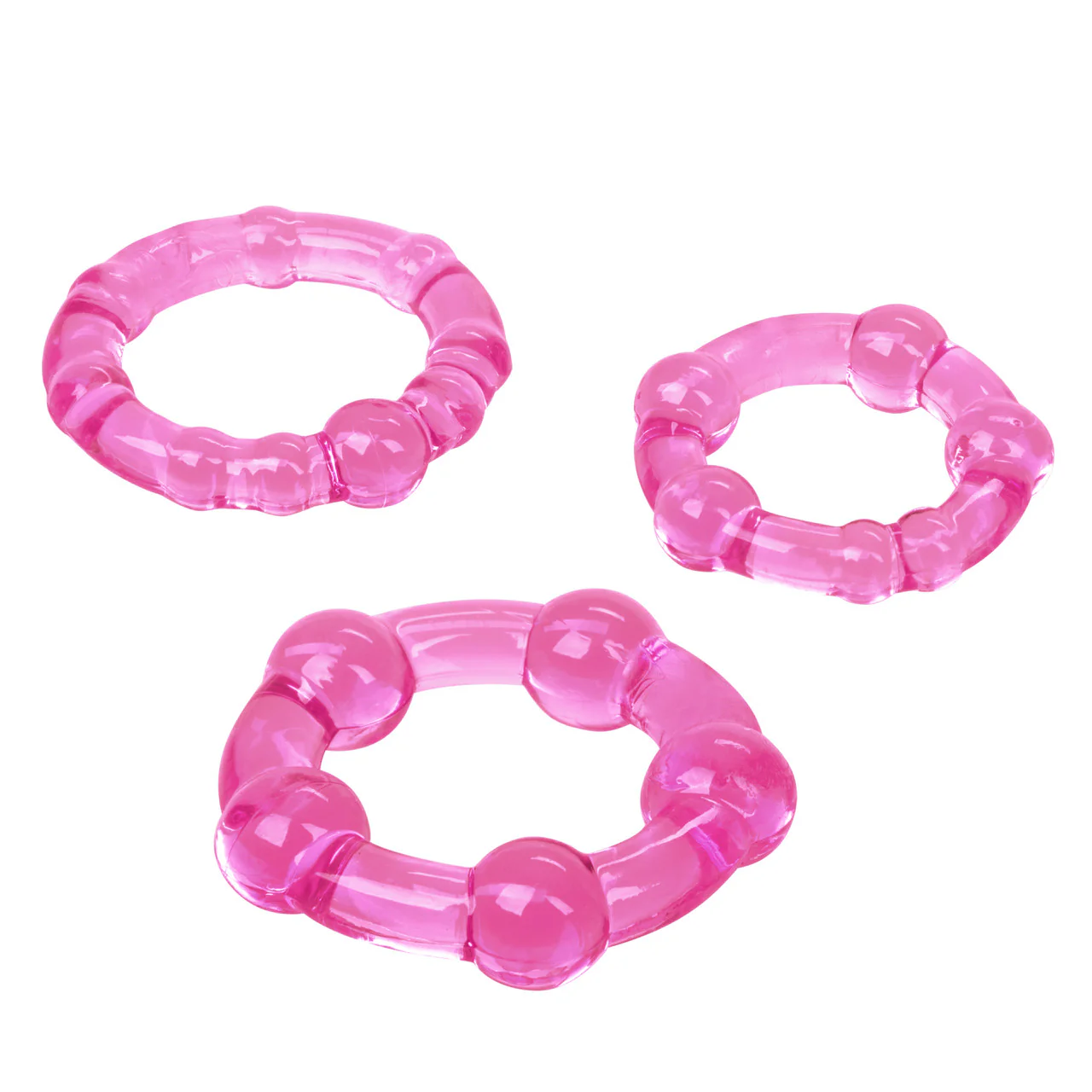 Rings! Island Rings Cock Rings (3 piece set) - Pink - Image 10