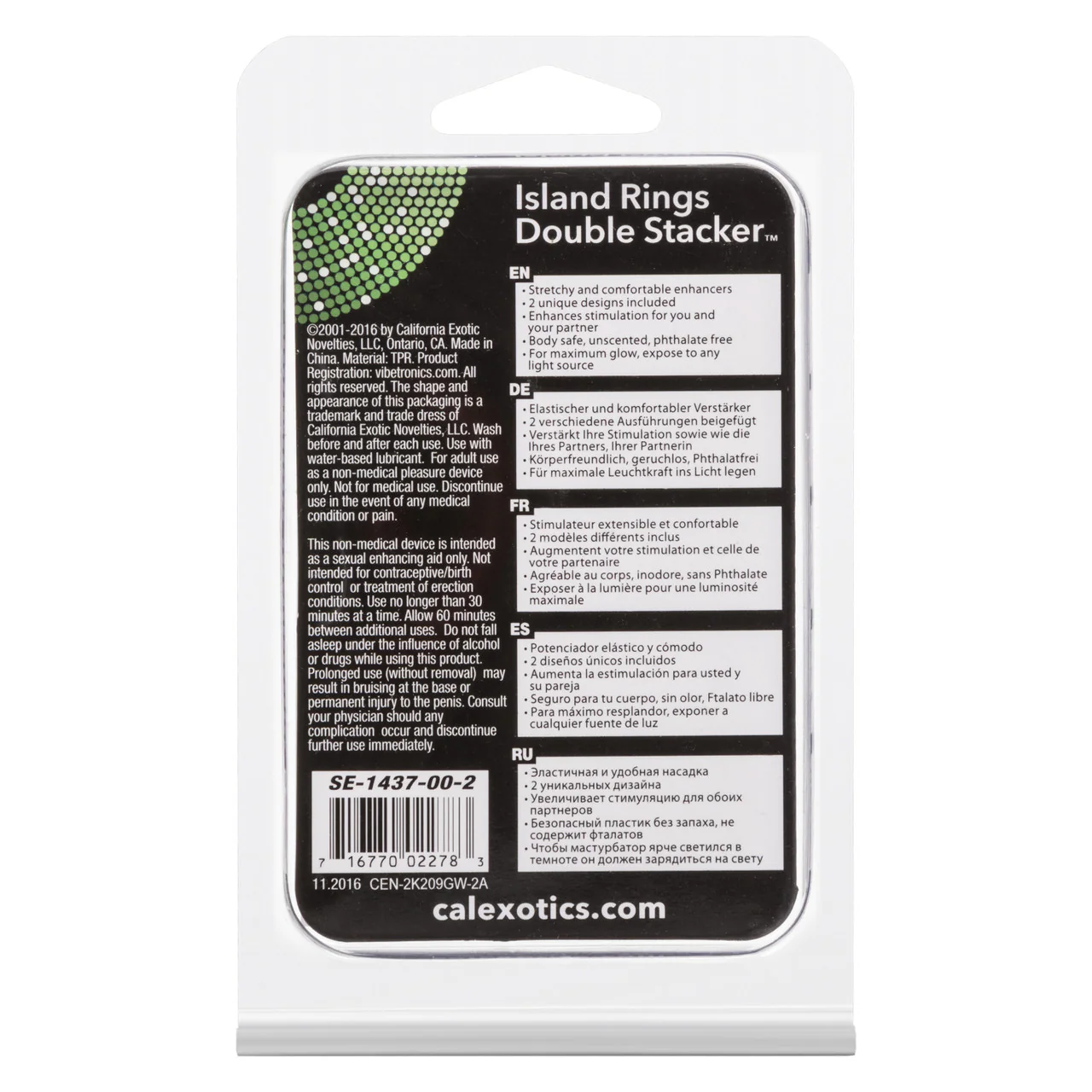 Rings! Island Rings Double Stacker Cock Rings (2 piece set) - Clear - Image 4