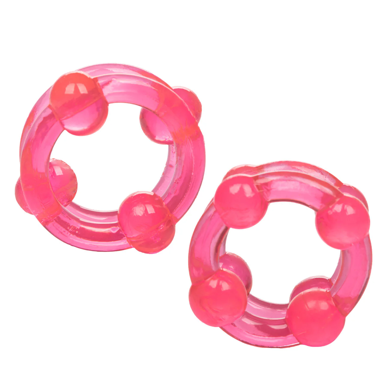 Rings! Island Rings Double Stacker Cock Rings (2 piece set) - Pink - Image 2