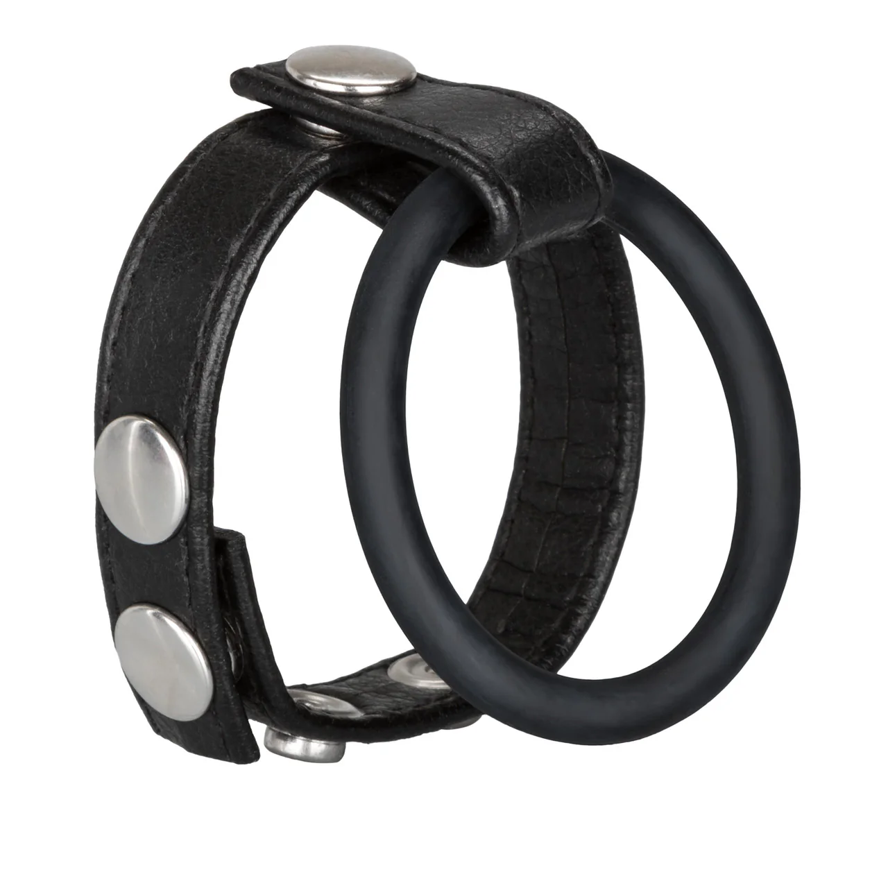 Rings! Leather Ball Spreader Cock Ring - Large - Image 2