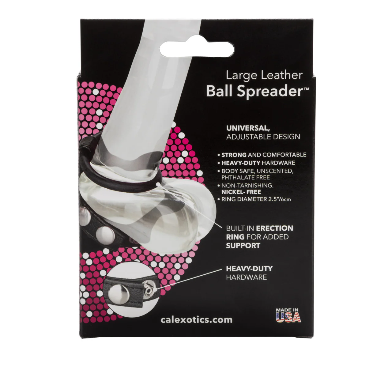 Rings! Leather Ball Spreader Cock Ring - Large - Image 4