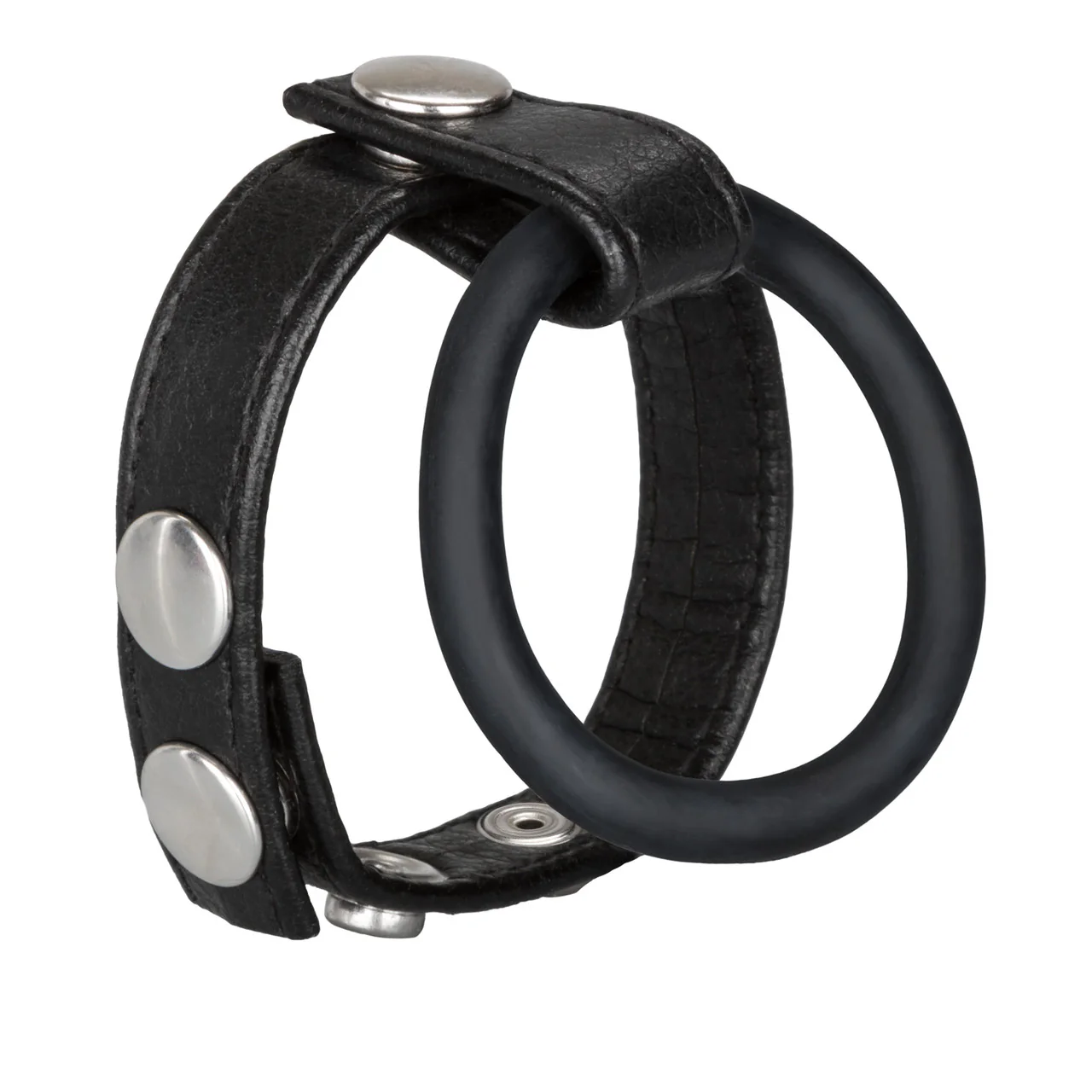 Rings! Leather Ball Spreader Cock Ring - Medium - Image 2