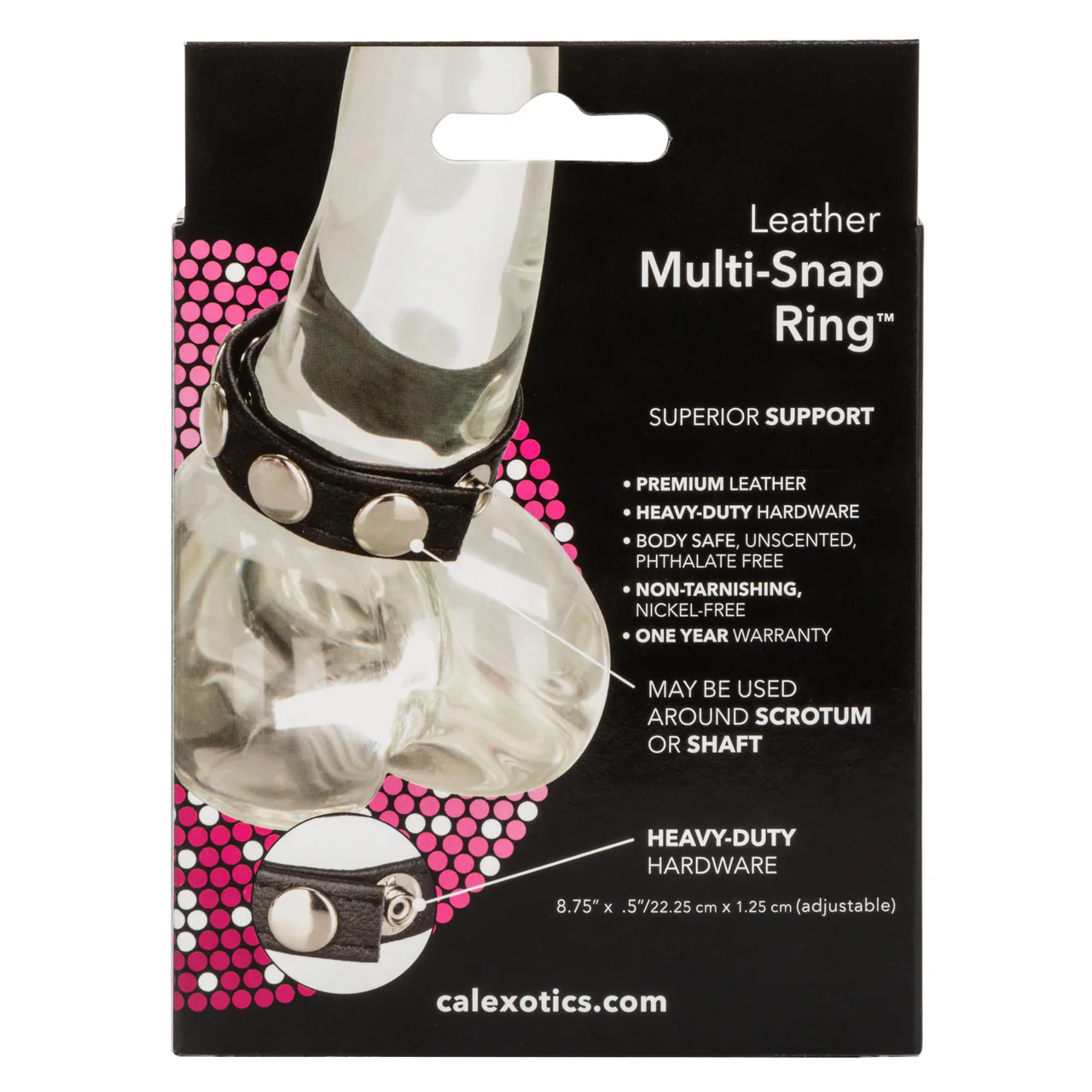 Rings! Leather Multi-Snap Cock Ring - Image 4