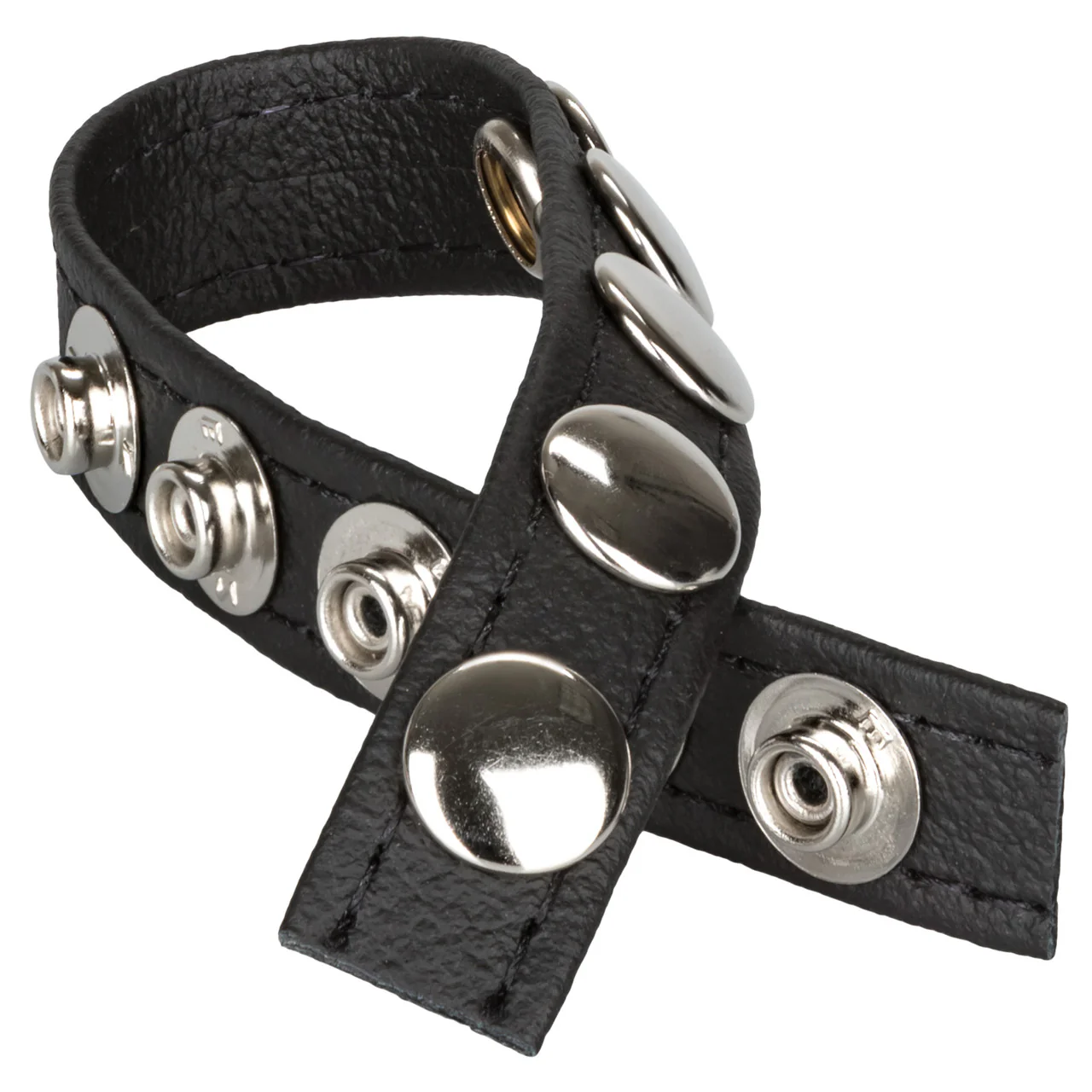 Rings! Leather Multi-Snap Cock Ring - Image 5