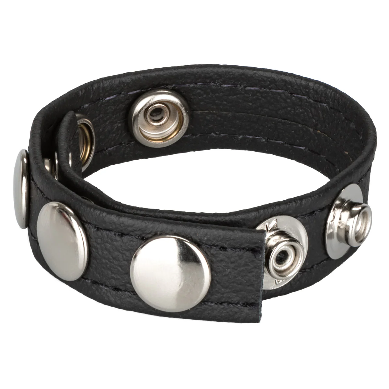 Rings! Leather Multi-Snap Cock Ring - Image 6