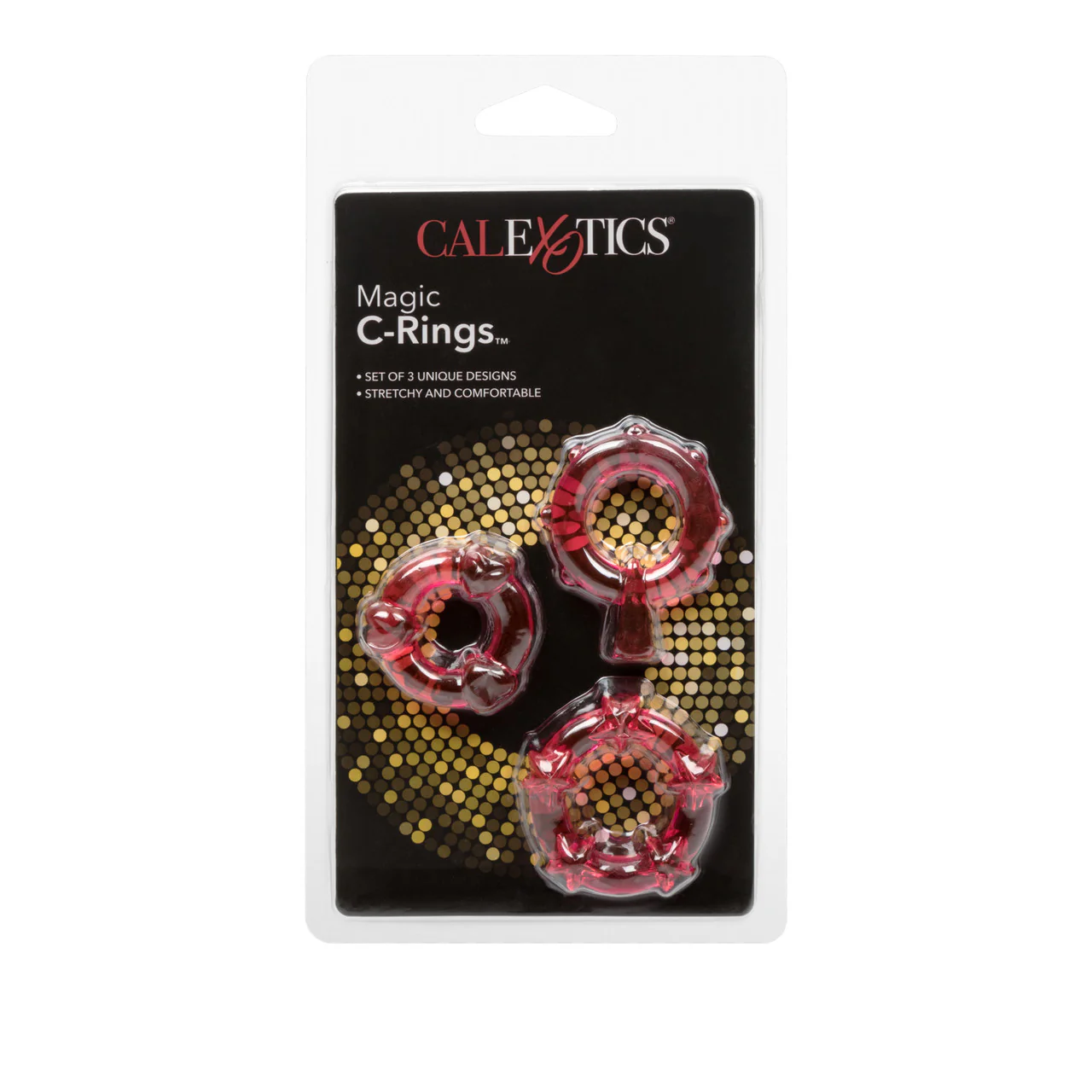 Rings! Magic C Rings Cock Rings (3 Piece Set) - Red - Image 3