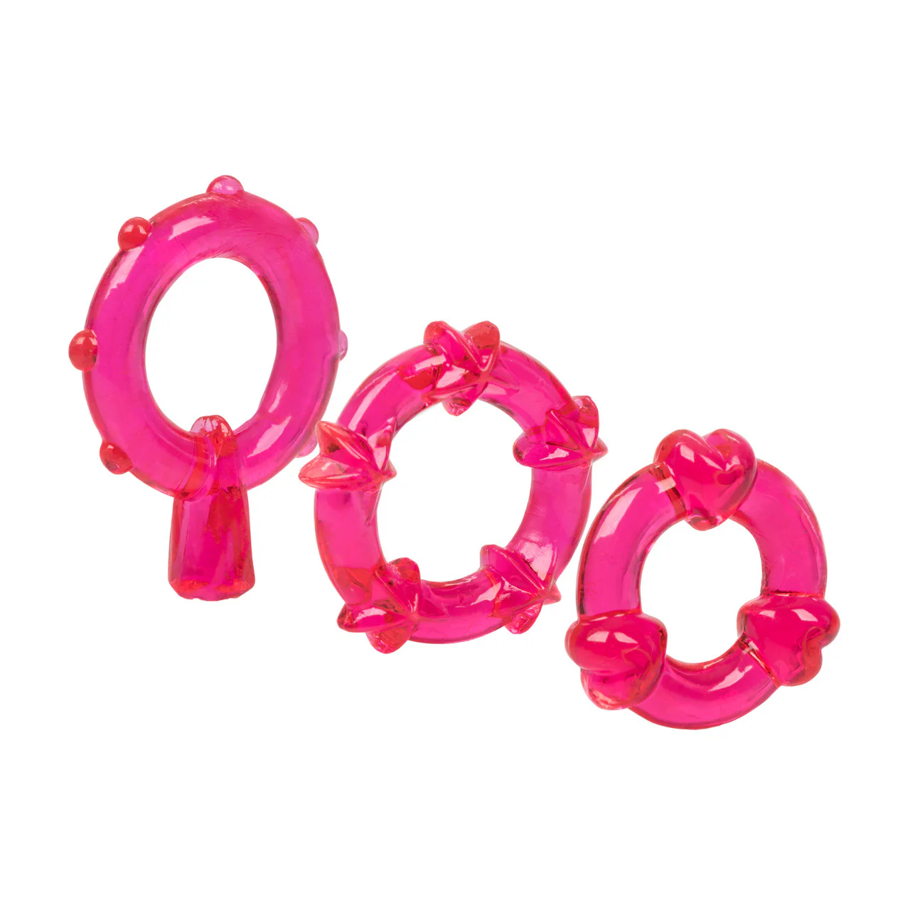 Rings! Magic C Rings Cock Rings (3 Piece Set) - Red - Image 5